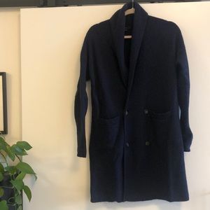 J. Crew navy cardigan, size S